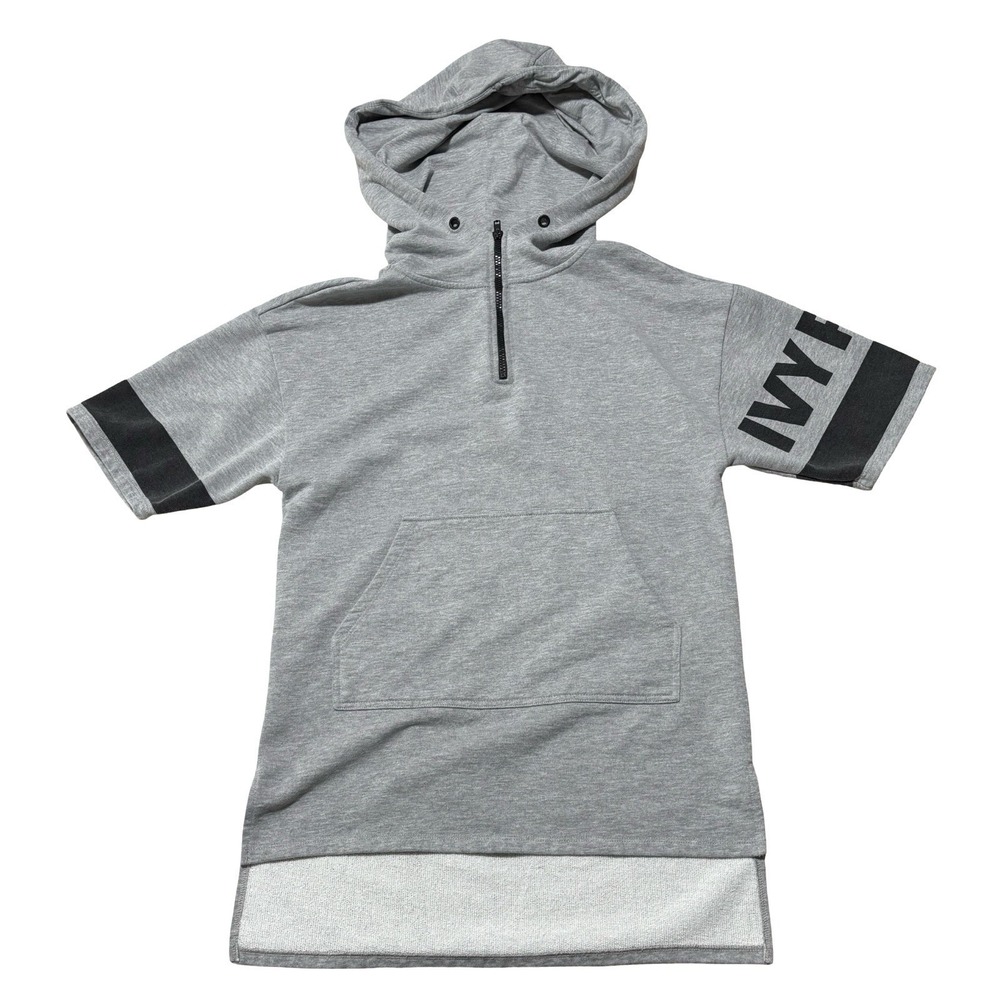 Ivy Park Women's 1/4 Zip Short Sleeve Hoodie Baggy‎ Fit Size XS